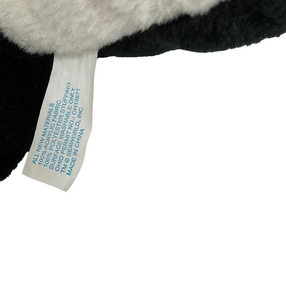 SeaWorld Shamu Orca Killer Whale 16" Plush Stuffed Animal Toy Large Sea World - Picture 7 of 7